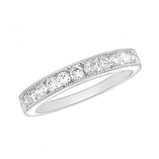 MCN Fine Jewellery 9CT White Gold 0.50CT Half Eternity Diamond Ring