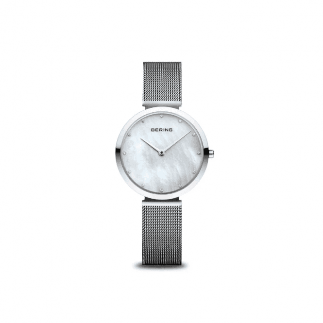 Bering Classic Polished Silver Ladies Watch 18132-004