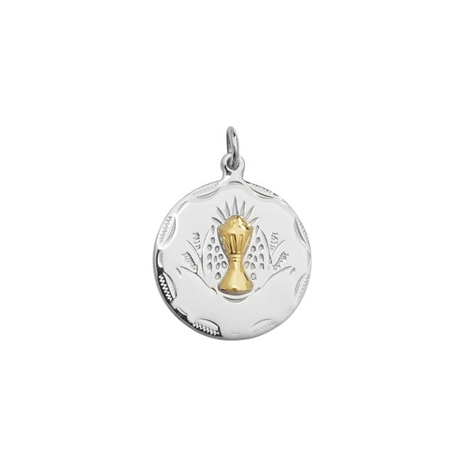 MCN Jewellery Round First Communion Medal SP569B