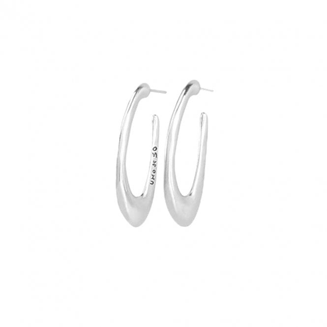 UNOde50 Orbit Silver Plated Hoop Earrings PEN0433MTL0000U