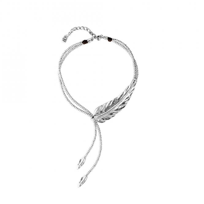 UNOde50 Silver Plated Feather Necklace COL1306MTL0000U