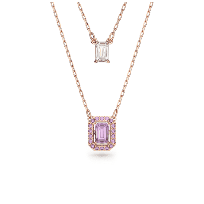Swarovski Una Rose Gold Tone Plated Layered Necklace 5640558