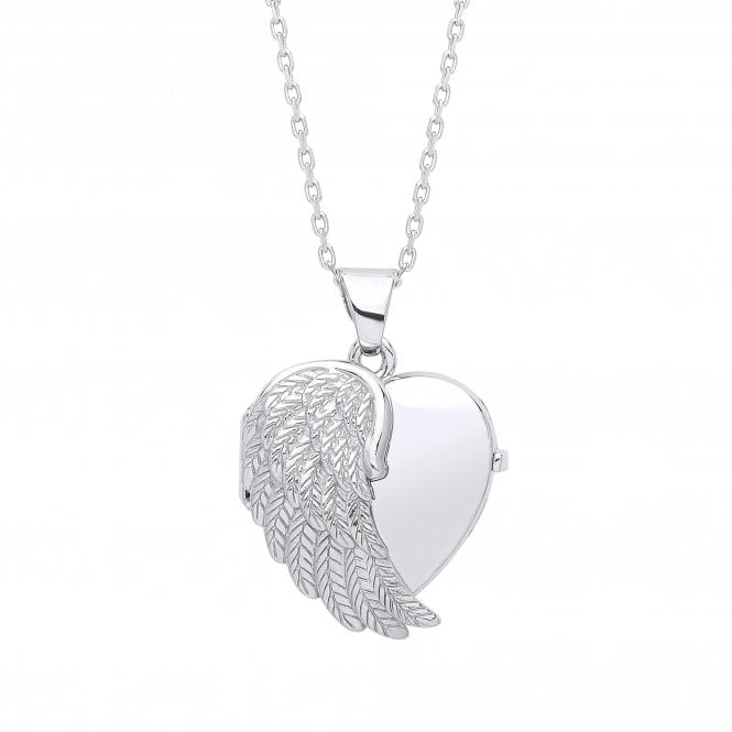 J Jaz Angel Wing Heart Locket JZLK013