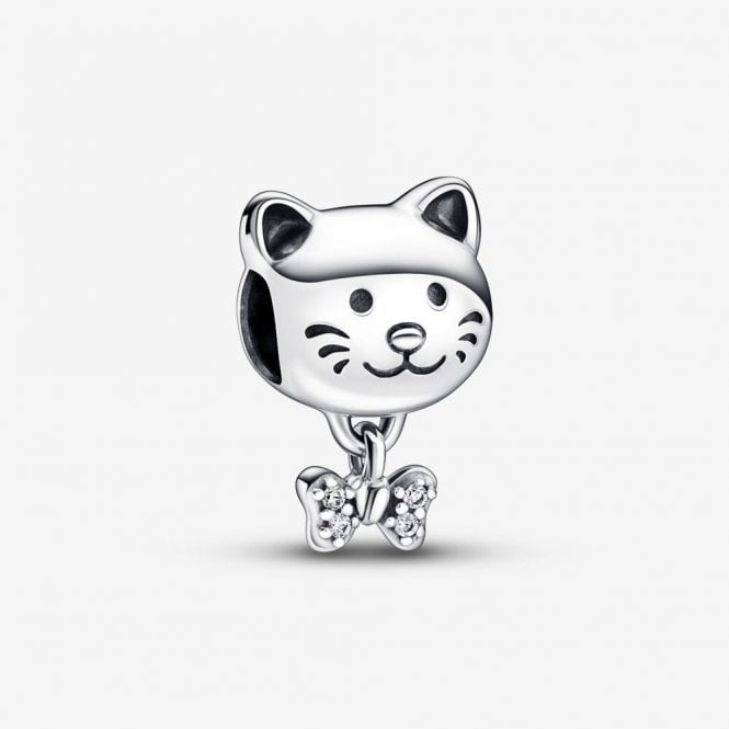 Pandora Pet Cat & Bow Charm 792255C01