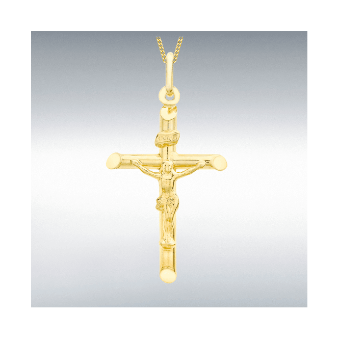 MCN Jewellery 9CT Yellow Gold Medium Crucifix Pendant