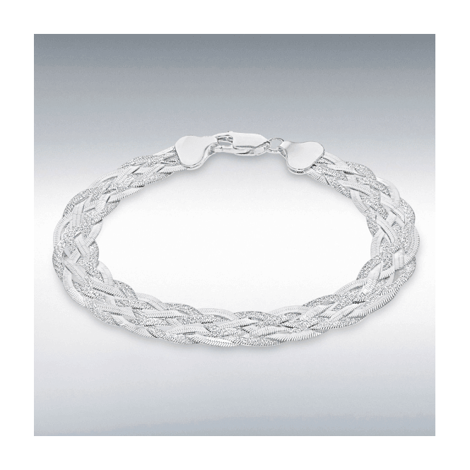 MCN Jewellery Sterling Silver Six Strand Herringbone Bracelet 8.29.6672