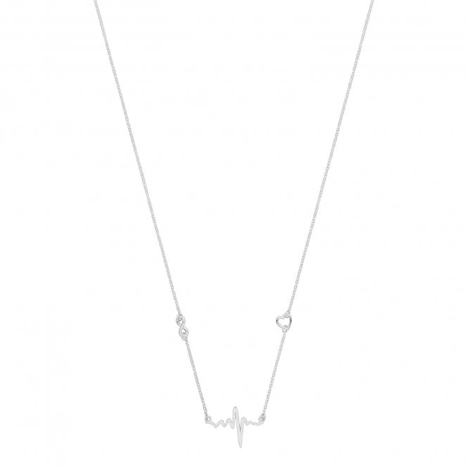 MCN Jewellery Sterling Silver Heartbeat Necklace G3393