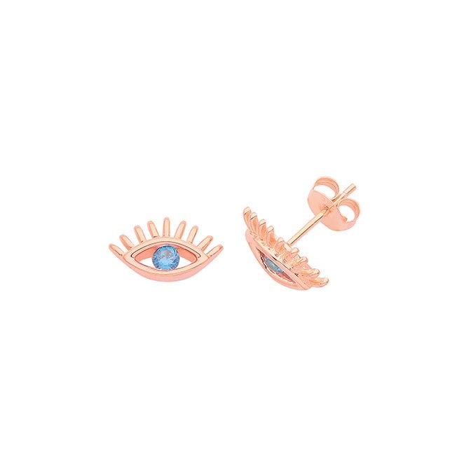 MCN Jewellery Rose Gold Eye Stud Earrings G51265R