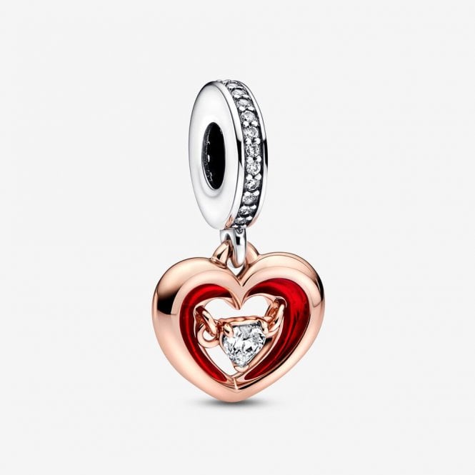Pandora The Two-tone Radiant Heart Dangle Charm 782450C01