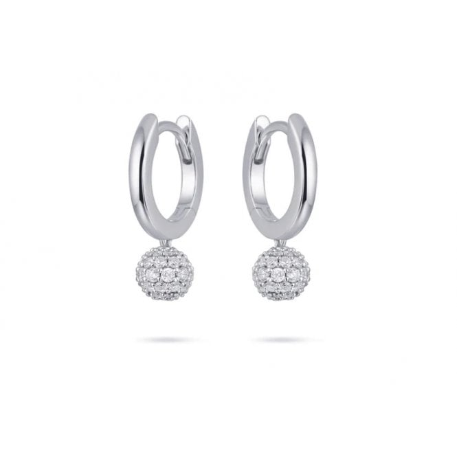 MCN Jewellery MCN Jewellers Hoops with Crystal Ball Drops KC1034