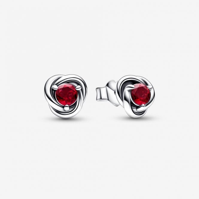 Pandora July Birthstone Eternity Circle Earrings 292334C01
