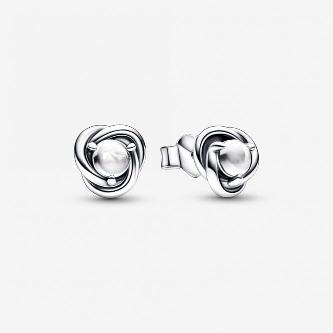 Pandora April Birthstone Eternity Circle Earrings 292335C01