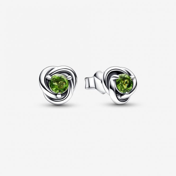 Pandora August Birthstone Eternity Circle Earrings 292334C03