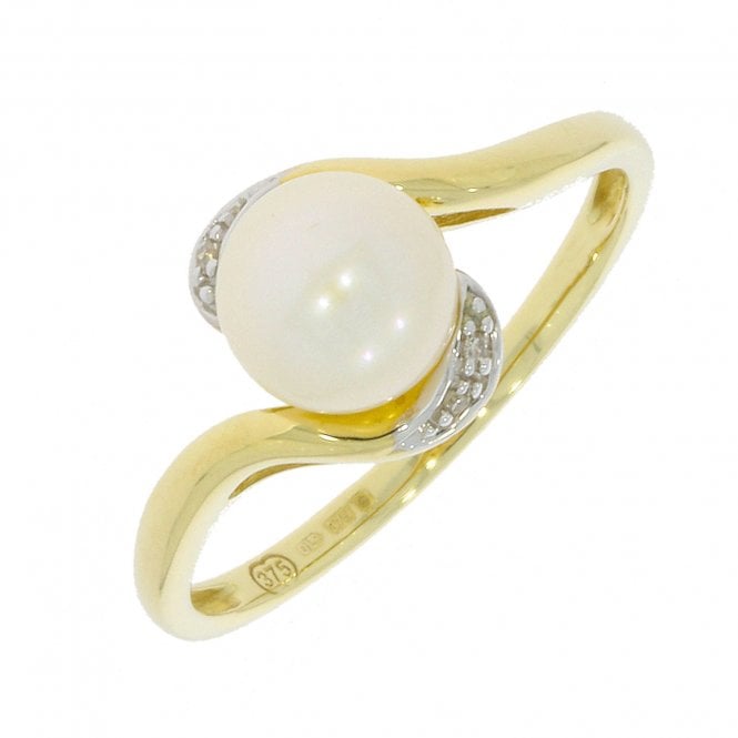 MCN Fine Jewellery Oro 9ct FWC Pearl & Diamond Ring 87090