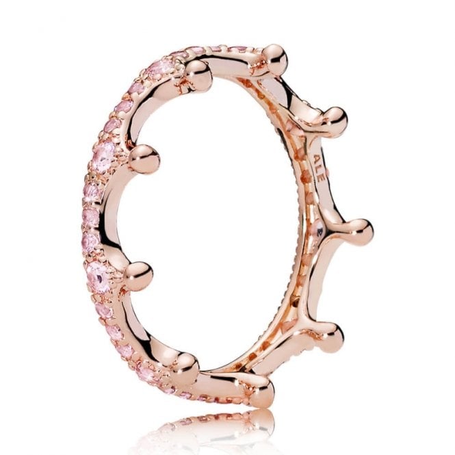 Pandora Pink Sparkling Crown Ring 187087NPO-50