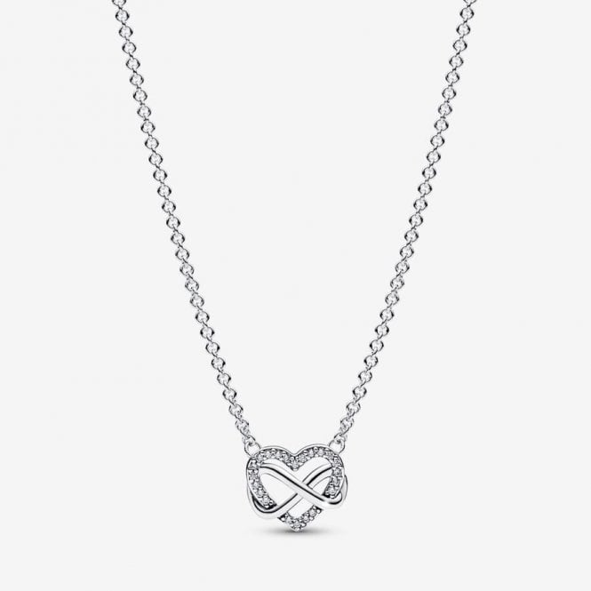 Pandora Sparkling Infinity Heart Collier Necklace 392666C01