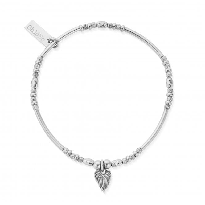 ChloBo Leaf Heart Sparkle Bracelet SBMNDS3240