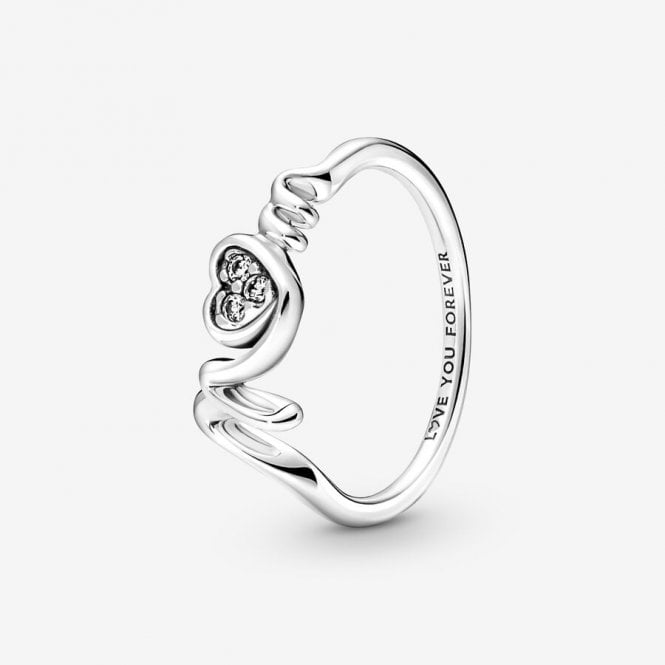 Pandora Mum Pavé Heart Ring 191149C01
