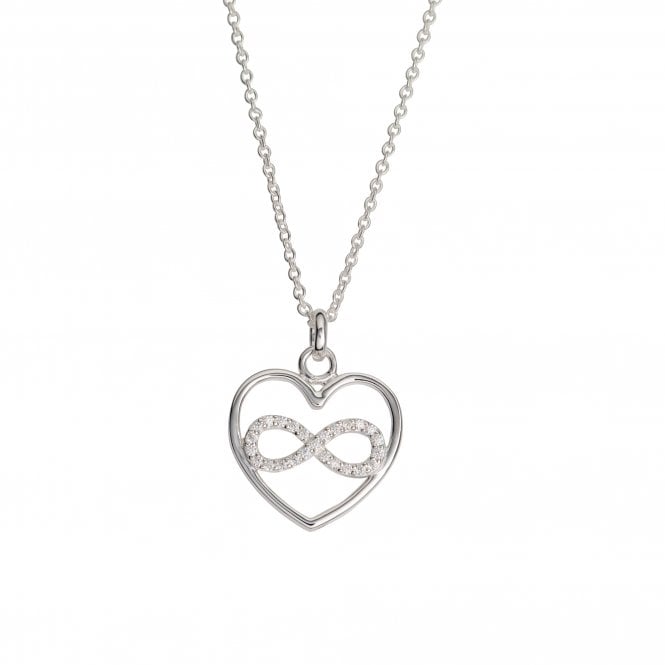 Unique Jewellery Unique & Co Infinity Heart Sterling Pendant with CZ MK-767