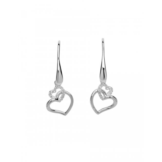 Unique Jewellery Unique & Co Ladies Sterling Silver Heart Earrings ME-612