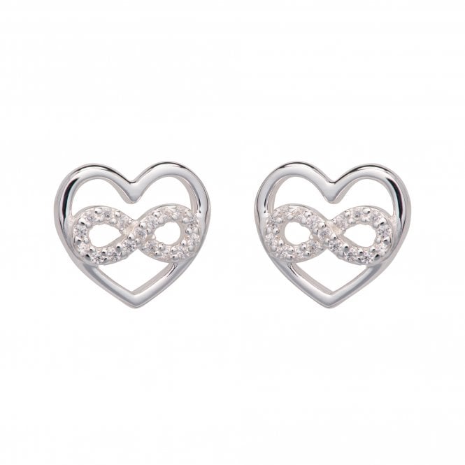 Unique Jewellery Unique & Co Sterling Heart Earrings with Cubic Zirconia ME-767