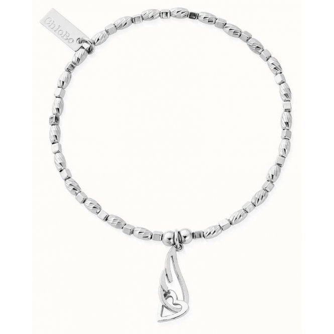 ChloBo Soul Glow Interlocked Heart Angel Wing Bracelet SBCFR3238