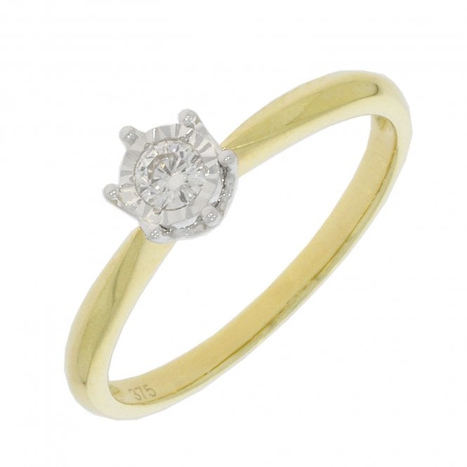 MCN Fine Jewellery 9CT Illusion Set Diamond Ring 82502