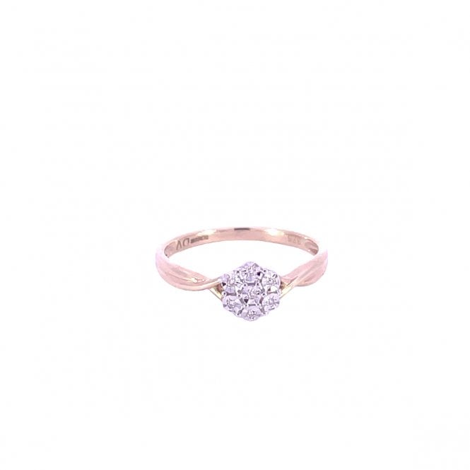 MCN Fine Jewellery 9CT Diamond Flower Cluster Ring 82495