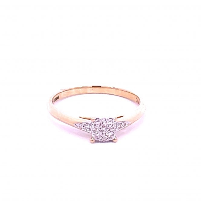 MCN Fine Jewellery 9ct Square Diamond Solitare Ring 82537