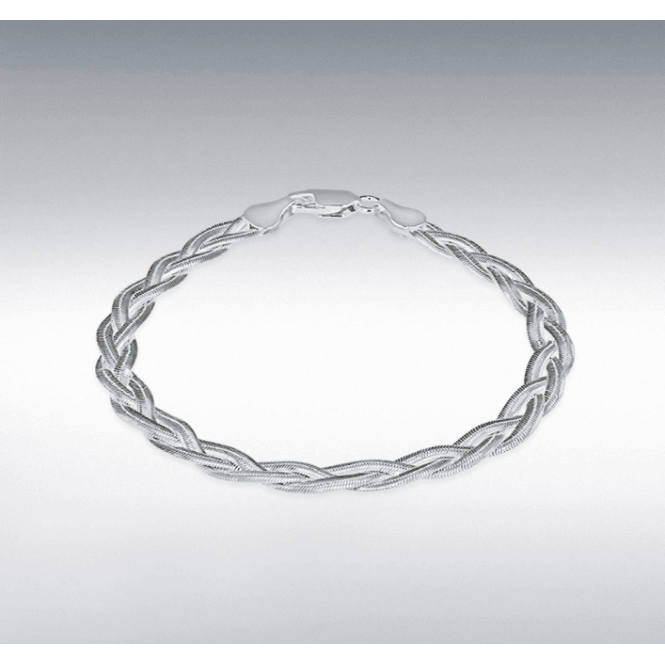 MCN Jewellery Sterling Silver Herringbone Bracelet