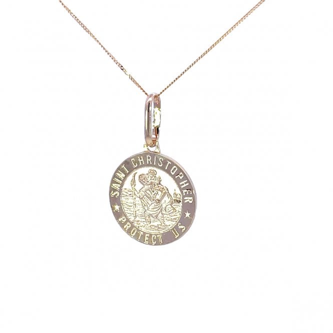 MCN Jewellery MCN 9CT Yellow Gold St Christopher Round Pendant 1.61.7719