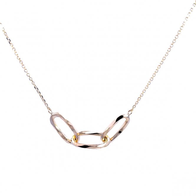 MCN Jewellery MCN 9CT Yellow Gold Diamond Cut Linked Ovals Necklace 1.19.0434
