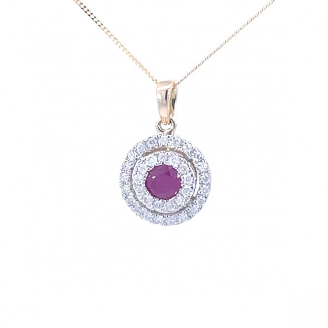 MCN Fine Jewellery Round Ruby & Diamond Pendant