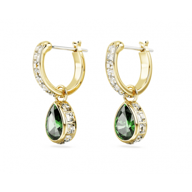 Swarovski Chroma Green Pear Cut Drop Earrings 5662922