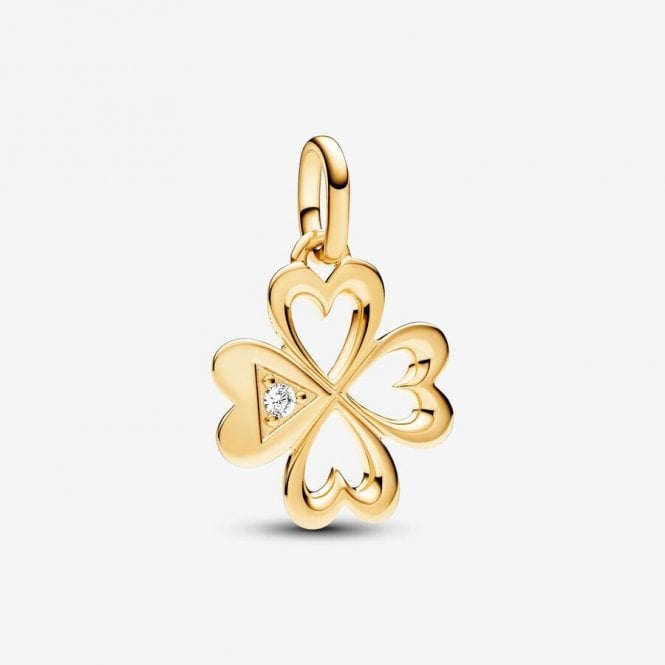Pandora ME Heart Four-leaf Clover Medallion Charm 763034C01