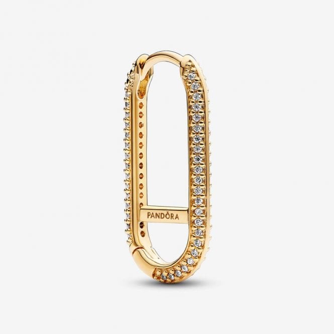 Pandora ME 14k Gold Plated Pave Link Single Earring 262796C01