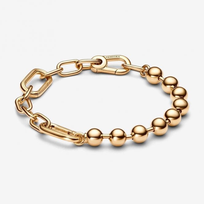 Pandora ME Gold Plated Bead & Link Chain Bracelet 562793C00