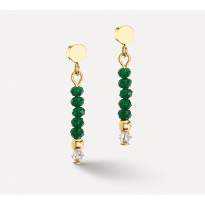 Coeur de Lion Little Twinkle Gold Green Earrings 2033210521