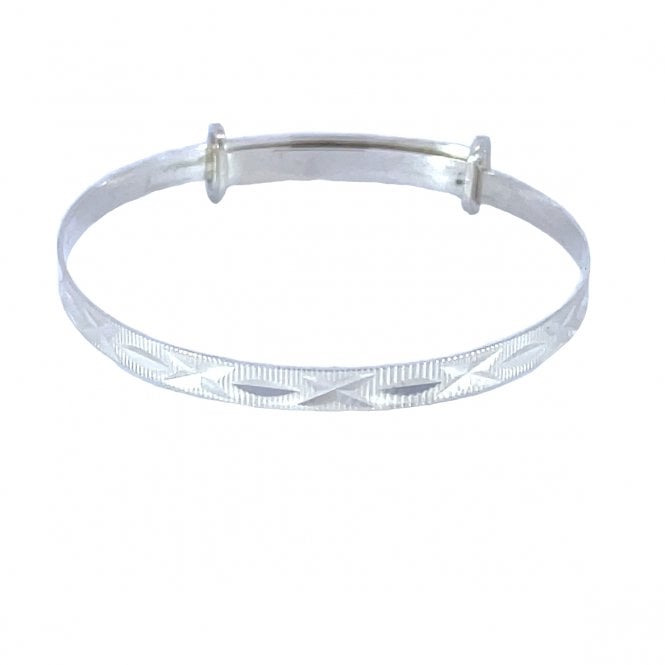 MCN Jewellery Diamond Cut Silver Baby Bangle