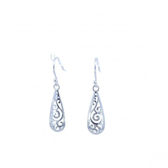 MCN Jewellery Fancy Open Scroll Drop Earrings SE261D