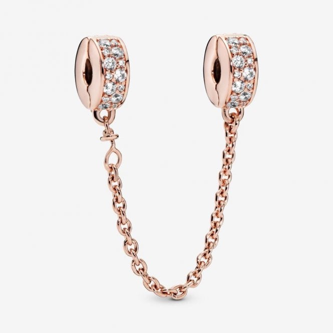 Pandora Shining Elegance Rose Safety Chain 786322CZ