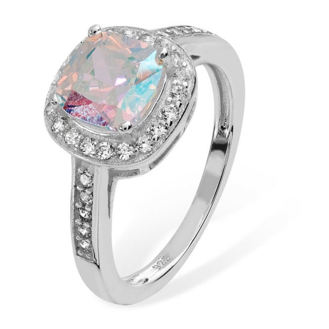 MCN Jewellery Silver Halo Cluster Ring