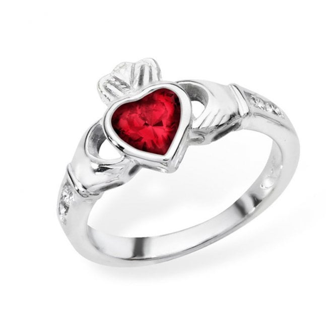 MCN Jewellery January Birthstone Claddagh Ring