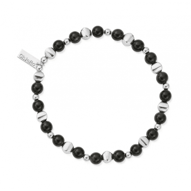 ChloBo Men's Golden Obsidian Bullet Bracelet