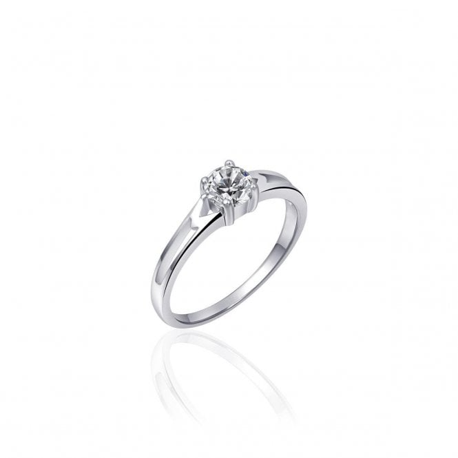 MCN Jewellery Silver Four Claw Solitaire Ring R234