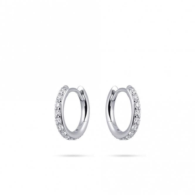 MCN Jewellery Mini Sparkling Silver Hoops