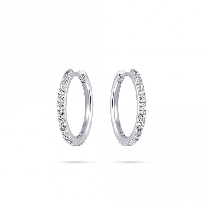 MCN Jewellery Sparkling Silver Hoops
