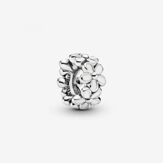 Pandora White Daisy Flower Spacer Charm 791495EN12