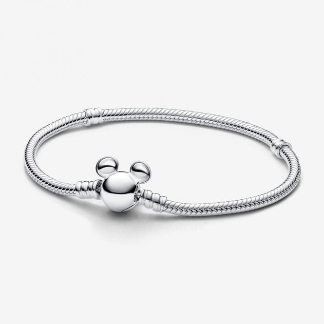 Pandora Disney Mickey Mouse Clasp Moments Snake Chain Bracelet