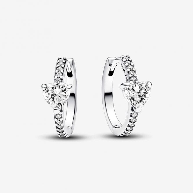 Pandora Sparkling Heart Hoop Earrings 293101C01